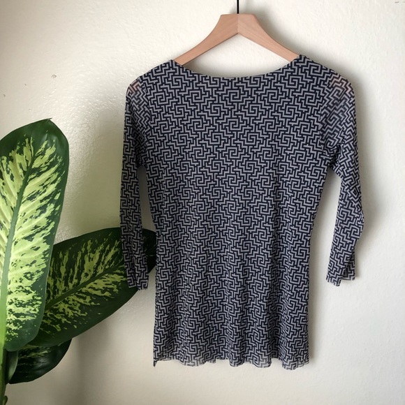 Anthropologie | Maze Print Top - Picture 6 of 7